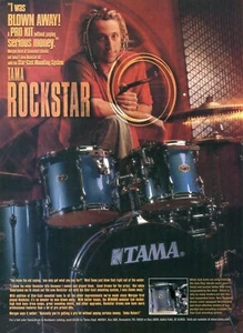 1999 Print Ad of Tama Rockstar Drum Kit w Morgan Rose of Sevendust - Picture 1 of 2