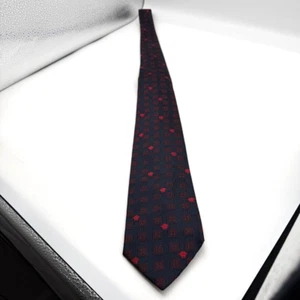Versace Medusa Red Head Diamond Mens Silk Neck Tie Black with Made in Italy 60” - Picture 1 of 15