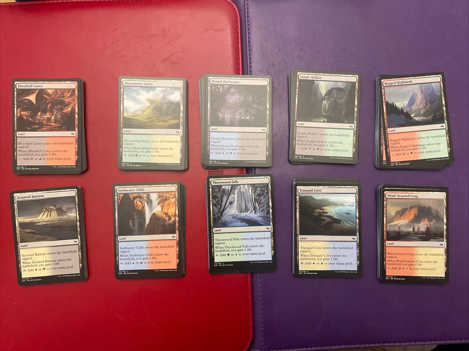 MTG 40x Life Gain Dual Land - Swiftwater Thornwood Jungle Dismal Rugged - Fate - Image 1 of 4