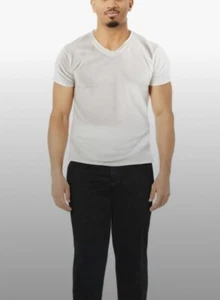 White XL 5 Pack Gildan Men's V-Neck T-Shirts Multipack Style G1103 Soft Comfy - Picture 1 of 2