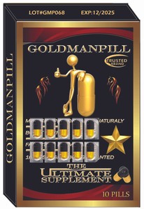Go Goldman, Natural Male Enhancement Pill GUARANTEED POWERFUL ERECTION 10 Pills