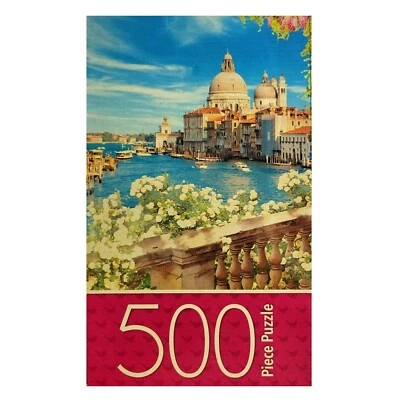 Cardinal 500 Pc Jigsaw Puzzle View of Venice 11inX14in  Unique Shaped Pieces New - Image 1 of 2