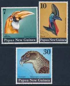 1974 PAPUA NEW GUINEA BIRDS SET OF 3 FINE USED - Picture 1 of 1