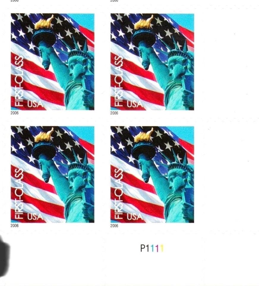 US #3966 MNH Plate Block 2005 Lady Liberty Flag [11¼ x 10¾][LR P1111] - Image 1 of 1