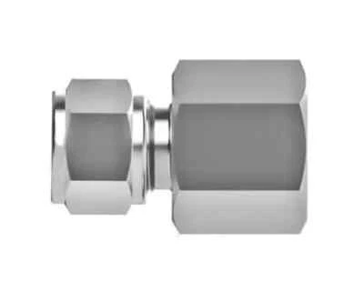 1/4 Tube x 3/8 FNPT 316ss Female Connector Fitting Hoke Gyrolok 4CF6-316 - Image 1 of 2