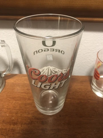 Rare Large University of Oregon Ducks Coors Light Beer Glasses Tumbler Duratuff Cover