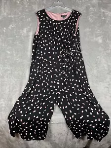 Jessica Howard Plus Size 3X Sleeveless Tie Wrap Long Jumpsuit Dress Polka Dot - Bild 1 von 10