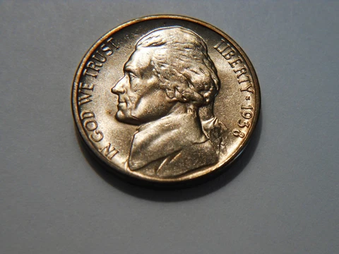 1938-P CH BU+ Jefferson Nickel with Full Steps,  Nice High Grade Coin to collect Cover