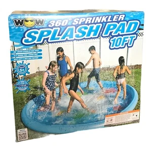 WOW SPORTS GIANT SPLASH PAD INFLATABLE 10' DIAMETER WADING POOL W/SPRINKLER *NEW - Picture 1 of 2