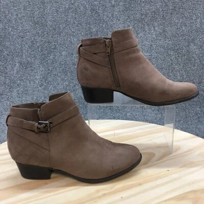 Unisa Ankle Boots Womens 7.5M Brown Helen Round Toe Casual Comfort Leather - Image 1 of 4