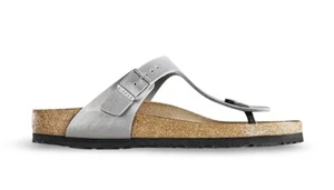 Birkenstock Zehenstegsandale Gizeh Silber Gr.38 schmale Weite - Bild 1 von 3