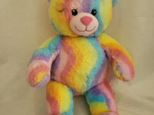 BUILD-A-BEAR Workshop RAINBOW Teddy Plush Toy Multicolor 17" - Picture 1 of 8
