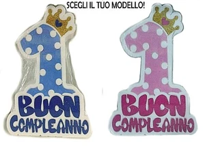 SCRITTA POLISTIROLO BUON PRIMO COMPLEANNO POIS BIMBO/A SCEGLI IL TUO MODELLO - Imagen 1 de 3