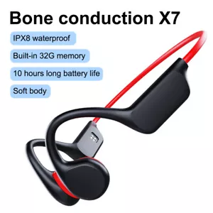 IPX8 Wasserdicht Bluetooth Knochenleitung Kopfhörer Sport Schwimmen Ohrhörer 32G - Bild 1 von 26