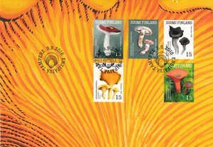 Matsutake Chanterelle Russula Paludosa Forest Mushrooms Finland Mint FDC 2016 - Picture 1 of 1