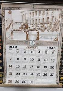 Philippines Vintage 1940 Commonwealth Issue. 12 Month Calendar.Rare - Picture 1 of 8
