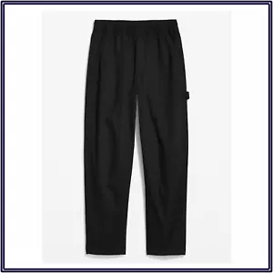NWT Old Navy High-Waisted Pulla Utility Pants Size L Black Cotton Spandex Twill - Picture 1 of 3