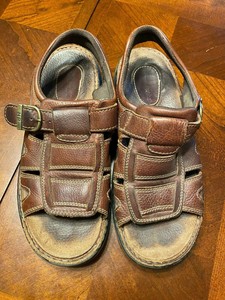 hush puppies men's leather athletic & outdoor sandals