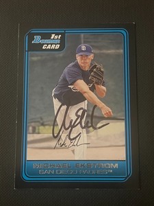 Michael Ekstrom Signed 2006 Bowman Prospects Card Auto Padres Mike Autograph COA
