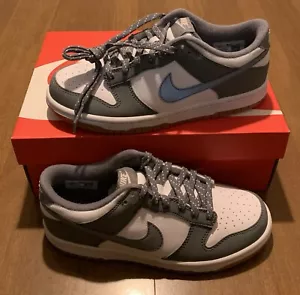 Nike Dunk Low Smoke Grey Reflective Gum Sneakers Retro (FV0374-100) Size GS 6Y - Picture 1 of 7