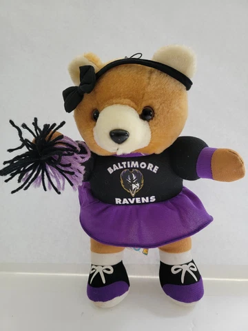 Vintage Baltimore Ravens Good Stuff Stuffed Plush Cheerleader Teddy Bear 1998 Cover