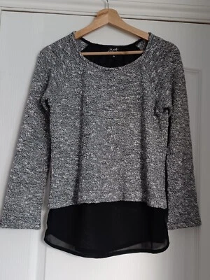 NEXT  COLLECTION Womens Long Sleeved Oversized Marl Jumper Size 6  - Image 1 of 4