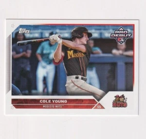 (11) Cole Young 2023 TOPPS PRO DEBUT ROOKIE LOT #PD-33 MODESTO NUTS RC - Picture 1 of 1