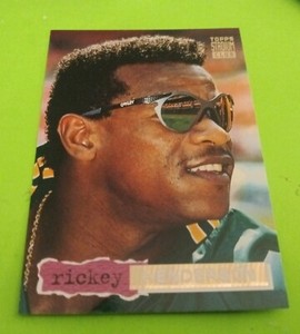 1994 Topps Stadium Club Golden Rainbow Rickey Henderson #654 HOF MINT Oakland