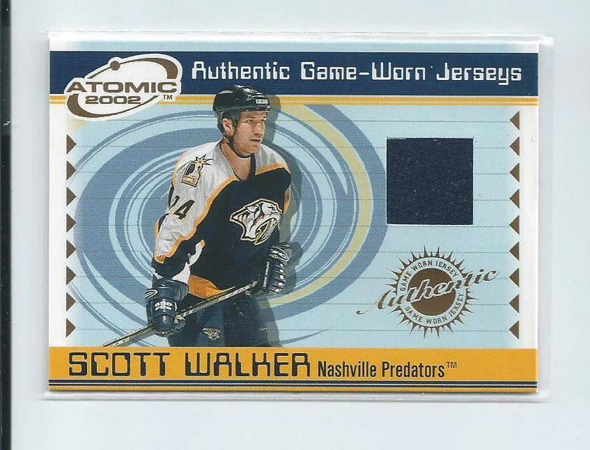 Scott Walker 2001-02 Atomic  Jersey Card - Image 1 of 1