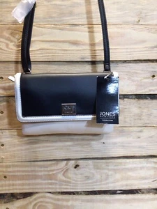 Jones New York Signature Crossbody Bag Black White Purse NWT Women’s - Picture 1 of 12