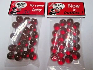 2 BOLSAS DE BEBIDAS DE SODA KOW NEGRO PROMOCIÓN MÁRMOL ROJO RUBÍ - Imagen 1 de 1