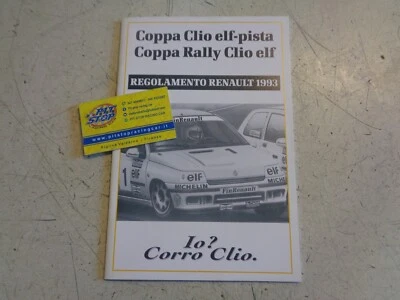 4 DEPLIANT - REGOLAMENTO RENAULT CLIO 16V - PISTA - RALLY - ANNO 1993 + 1994 - Immagine 1 di 3