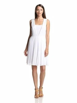 Vestido Blanco MARC NEW YORK ANDREW MARC Precioso Vestido Ajustado y Acampanado Para Mujer Talla 10 Foto 1 de 4