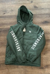 Abercrombie Kids Green Puffer Coat 15/16 - Picture 1 of 3
