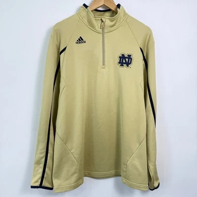 Chaqueta Pullover Notre Dame Lucha Irlandesa Adidas ClimaLite Media Cremallera Para Hombre Grande Foto 1 de 4