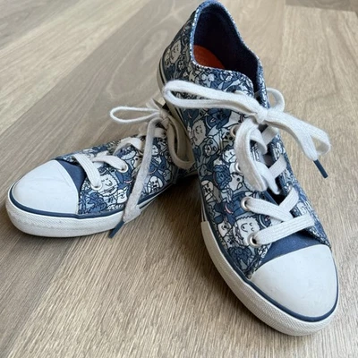 Skechers Bobs Shoes Women 7.5 Dog Lover Canvas Blue Lace Up Athletic Sneakers - Image 1 of 4