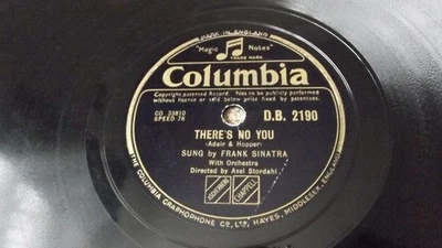 FRANK SINATRA - THERE'S NO YOU/CRADLE SONG, 78rpm COLOMBIA D.B. 2190, UK 1945 - Image 1 of 4