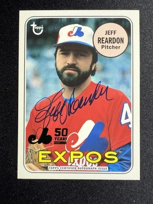 2019 Topps Archives JEFF REARDON AUTO /99 зеленая фольга MTLA-JR Expos 50th Anniv. - Изображение 1 из 3