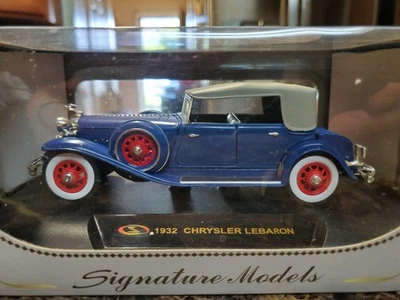 Chrysler LeBaron 1932 Die-Cast Model Car 1/32 Scale Blue New In Original Box  - Image 1 of 4
