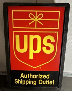 UPS Authorized Shipping Outlet 23” x 16” x 4” Light Up Sign Functional!!! - Picture 1 of 19