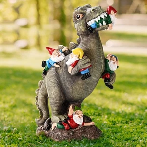 Dinosaur Gnomes Garden Statues Garden Decor Yard Decorations Outdoor, Patio, ... - Picture 1 of 9