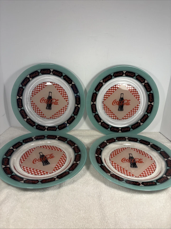 Coca-Cola 9 5/8”  Dinner plates set Set Of 4 Made In France - Image 1 of 4