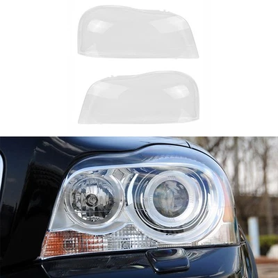 Pair Front Headlight Cover Lens Shell Left+Right For Volvo XC90 2004-2014 - Image 1 of 4
