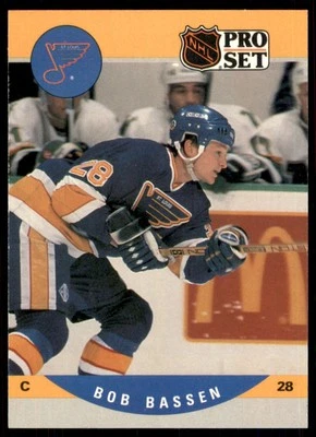 1990-91 Pro Set Bob Bassen RC St. Louis Blues #520 - Image 1 of 2