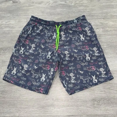 Vilebrequin Shorts Adult XXL Blue Moorea Florence Animal Print Swim Trunks Men - Image 1 of 4