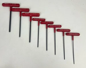 Snap On 8 Piece SAE T-Handle Allen Soft Grip Wrench Set 3/32" TO 1/4" - Picture 1 of 3