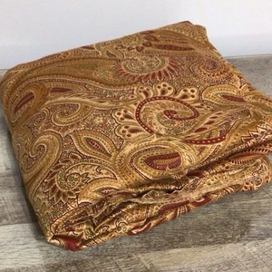 Croscill Red Paisley Queen Flat Sheet Cotton ~ ISSUE - Picture 1 of 10