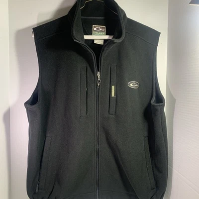 Drake Mens Waterfowl Windproof Fleece Black Layering Vest Banded gear  XL - Image 1 of 4
