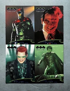 BATMAN FOREVER '95 FLEER ULTRA 4-CARD FOGLIO PROMO NON TAGLIATO (EX COND) 2-FACE RIDDLER - Foto 1 di 2