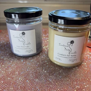 Galleta de colección con velas de margarita perfumadas para Santa y azúcar ciruela hada cera de soja 6,7 OZ - Imagen 1 de 8